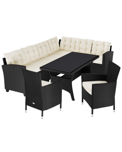 Polyrattan Ecklounge Lissabon mit 2 Stühlen