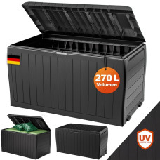 Auflagenbox | Marvel Plus | 270L | Anthrazit | Holzoptik