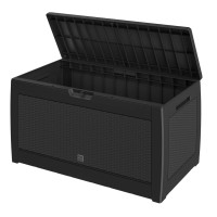 Garden Storage Box | Rato | 310L | Anthracite | Rattan Look | Waterproof