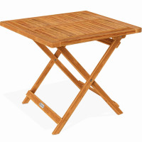 Folding Garden Table | Acacia Wood | 70x70x73cm | Brown