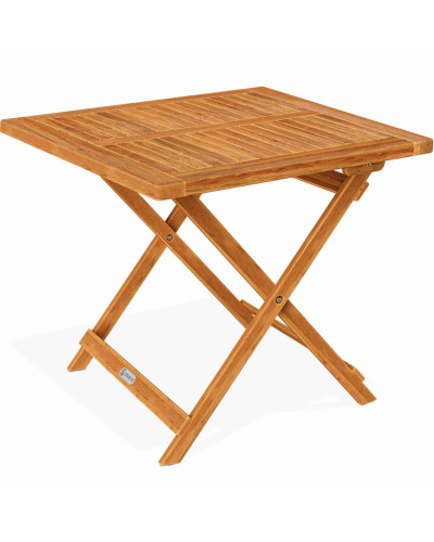 Gartentisch Akazie quadratisch klappbar 70 Zentimeter