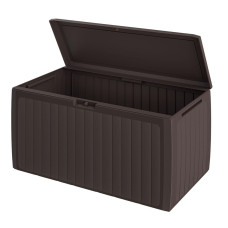 Gartenbox | Board Plus | 290L | Braun | Paneeloptik | mit Rollen
