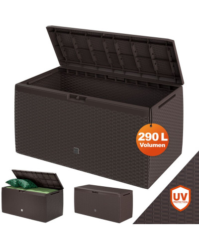 Garden Box Rato Plus 290L Brown Rattan Look