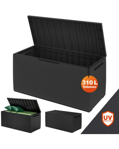 Auflagenbox Capri 310L Anthrazit mit Rollen
