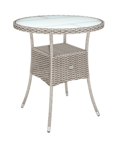 Polyrattan Tisch Bistro Rund Creme 60 Zentimeter