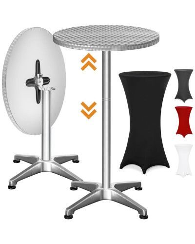 Stehtisch Aluminium Ø60cm Husse Schwarz