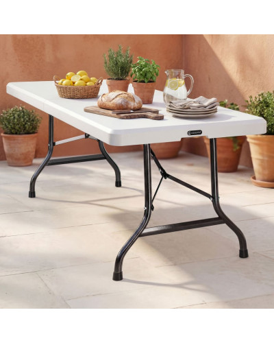 Buffet Klapptisch 220 Zentimeter wetterfest Weiß