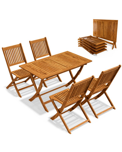 Gartenmöbel Set 5-tlg. Akazie Sydney Klappbar FSC