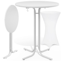 Bar Table Set | White 110x70cm | Includes White Table Cover