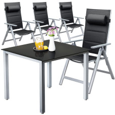 Garten-Sitzgruppe | Bern Premium | 5-tlg. Alu | inkl. Kopfkissen