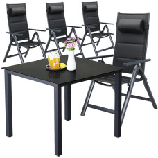 Garten-Sitzgruppe | Bern Premium | 5-tlg. Alu | Anthrazit