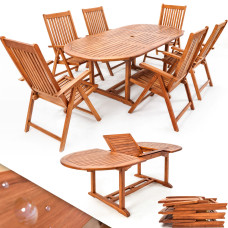 Garten-Sitzgruppe | Vanamo | 7-tlg. | FSC® Eukalyptus | Ausziehbar