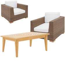 Premium Lounge-Set Havanna 3-tlg. | Braun | Polyrattan Gartenmöbel