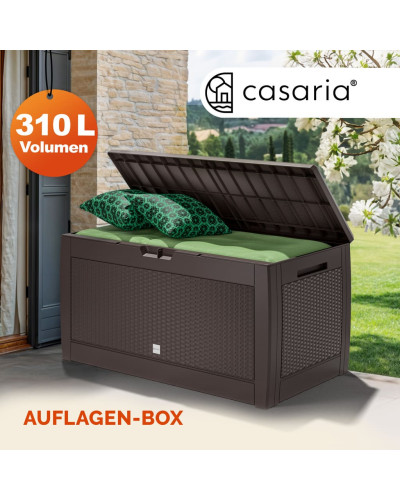 Gartenbox Rato 310L Braun Rattanoptik