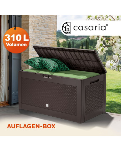 Garden Storage Box Matuba 310L Brown Weave