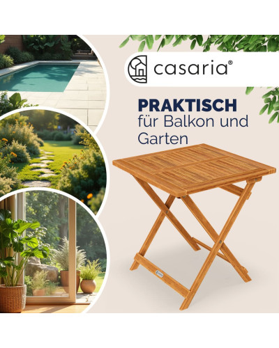 Gartentisch Akazie quadratisch klappbar 70 Zentimeter