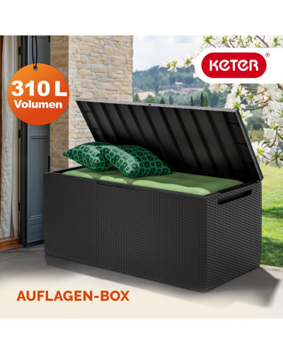 Auflagenbox Capri 310L Anthrazit mit Rollen