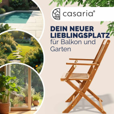 Gartenstuhl Sydney 2er Set | Akazie FSC | Klappbar Belastbar 160kg