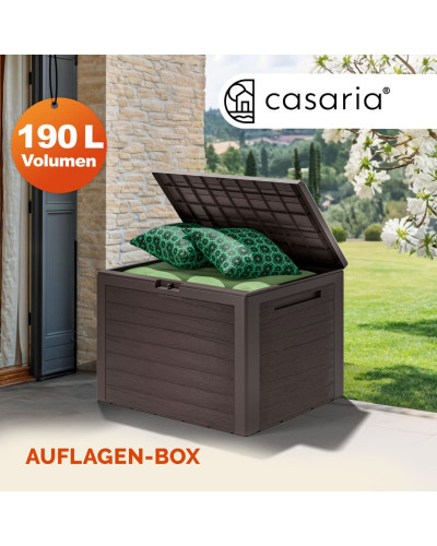 Gartenbox Lille 190L Braun abschließbar