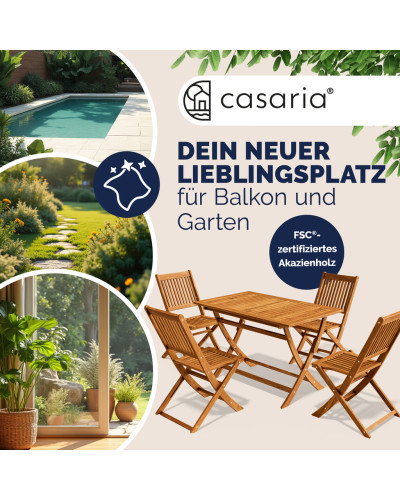 Gartenmöbel Set 5-tlg. Akazie Sydney Klappbar FSC
