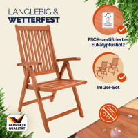 Folding Chair Vanamo Set of 4 | Eucalyptus Wood FSC | Ergonomic