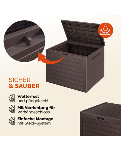 Gartenbox Lille 190L Braun abschließbar