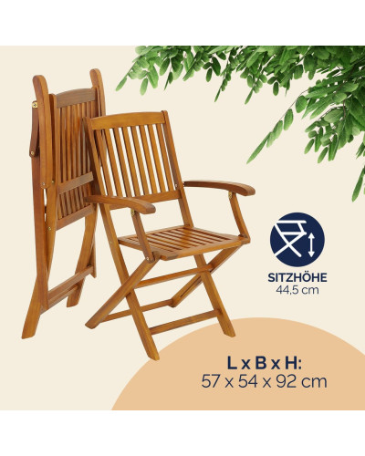 Gartenmöbel Set 7-tlg. Akazie Boston Massivholz