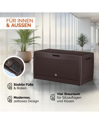 Garden Storage Box Matuba 310L Brown Weave