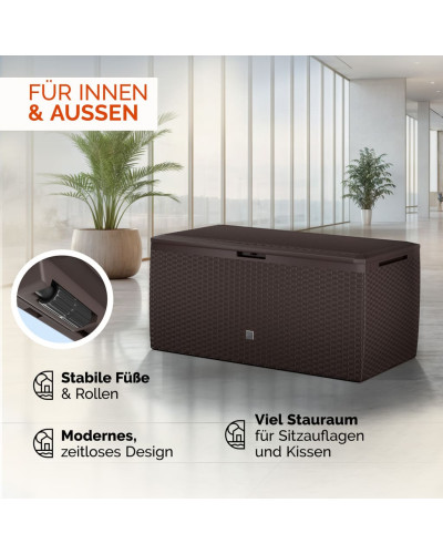 Garden Box Rato Plus 290L Brown Rattan Look