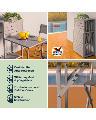 Garten-Sitzgruppe Metall 4-tlg klappbar