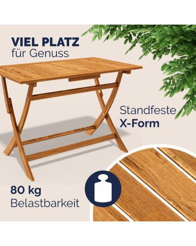 Gartenmöbel Set 5-tlg. Akazie Sydney Komfort FSC
