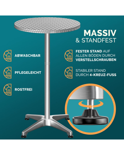 Stehtisch Aluminium Ø60cm Husse Anthrazit