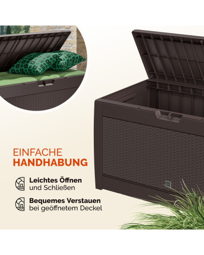 Gartenbox Rato 310L Braun Rattanoptik