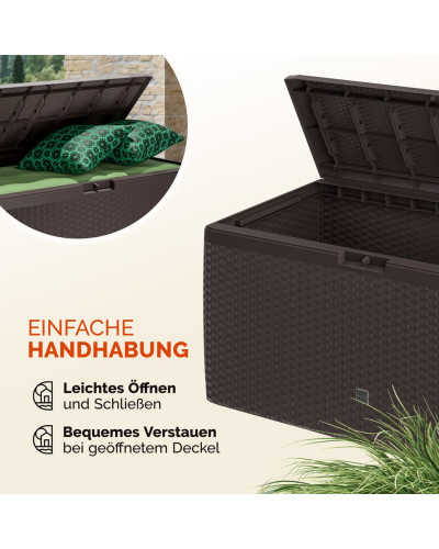 Garden Box Rato Plus 290L Brown Rattan Look