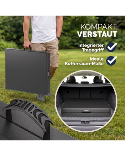 Klapptisch Anthrazit Kunststoff 183 Zentimeter klappbar