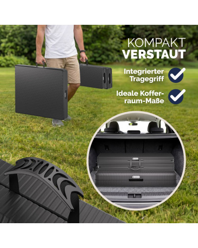 Bierzeltgarnitur 180cm Malmö 3-tlg Schwarz Klappbar HDPE