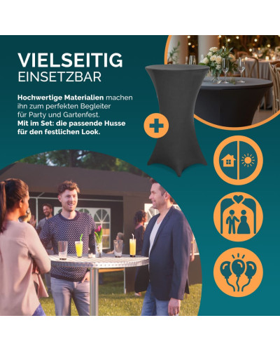 Stehtisch Aluminium Ø60cm Husse Anthrazit