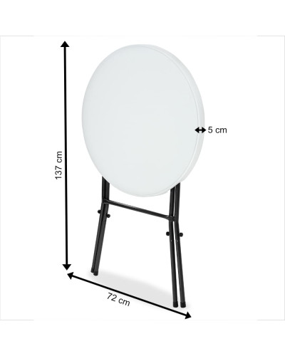 Stehtisch zwei Stück Set Kunststoff Weiß 72 Zentimeter
