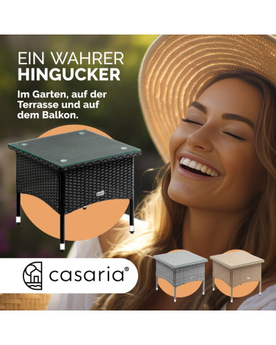 Beistelltisch Eckig Aluminium Weiß 50 Zentimeter