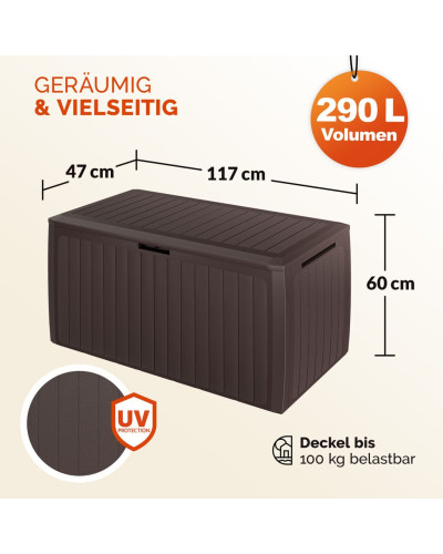 Garden Box Board Plus 290L Brown Panel Look