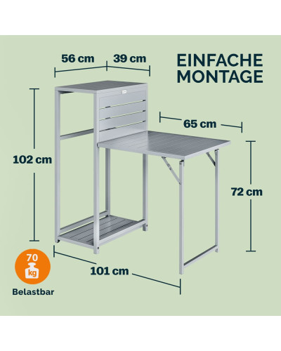 Garten-Sitzgruppe Metall 4-tlg klappbar