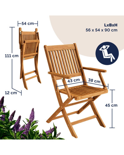 Gartenmöbel Set 5-tlg. Akazie Sydney Komfort FSC