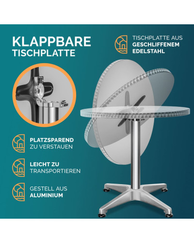 Stehtisch Aluminium Ø60cm Husse Schwarz