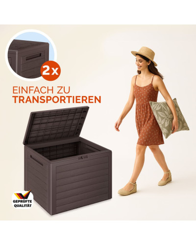 Gartenbox Lille 190L Braun abschließbar