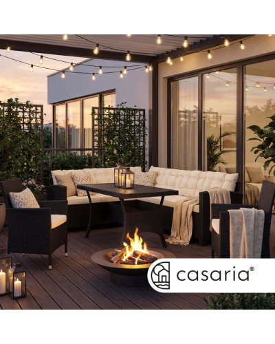 Polyrattan Ecklounge Lissabon mit 2 Stühlen