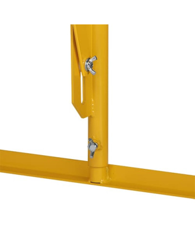 Scissor gate yellow-black, extendable steel scissors 3600 mm. Buy in the online store.