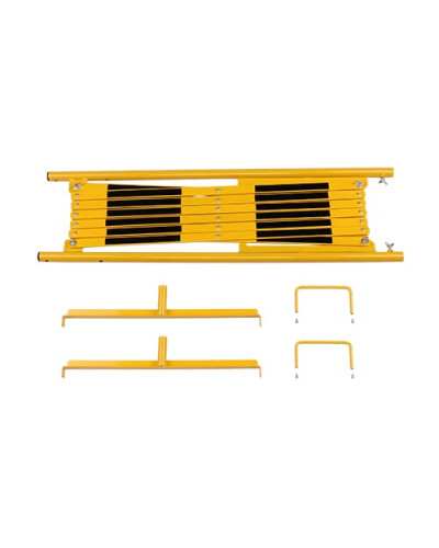 Scissor gate yellow-black, extendable steel scissors 3600 mm. Buy in the online store.