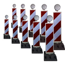 Guide beacon set RA1 - warning beacon with K1 base plate and flashing light, SET of 10 pieces 