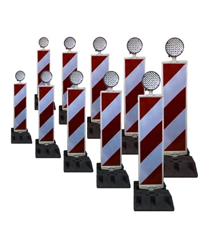 Guide beacon set RA1 - warning beacon with K1 base plate and flashing light, SET of 10 pieces  - INCAPCORP Buy in the online store.