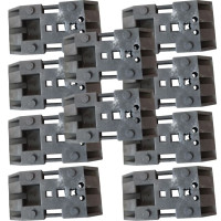 TL base plate, black, for square and round tubes SET of 10 